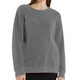 thumbnail image 4 of ManxiVoo Women's Ribbed Knit Pullover Sweater Crewneck Long Sleeve Loose Fit Basic Jumper Fall Fashion XXL Size Grey, 4 of 6