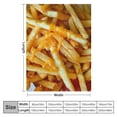 thumbnail image 4 of PRATYUS Food French Fries Blanket Cozy Soft Lightweight Flannel Throw Blanket for Bed Sofa Travel All Season  50x60in, 4 of 6