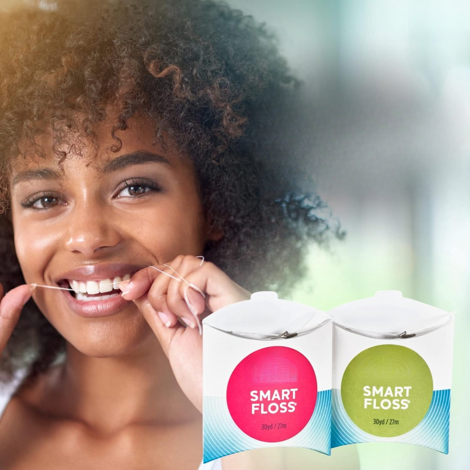 Smart Floss, 30 yds, Dental Floss - Natural Cardamom Flavor Colors May Vary (3 Pack)