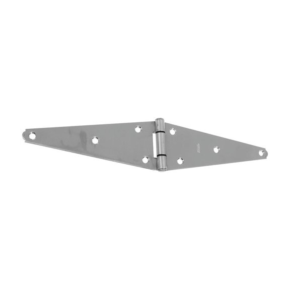 National Hardware Stanley National N342-493# 8" Stainless Steel Hvy Strap Hinge — Standard Mounting Hardware, Drop-In Replacement