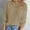 Khaki, variant on Idoravan Sweaters for Women Fall Women Casual Solid Long Sleeve Hollow Out Knit Pullover Crewneck Sweater Coat