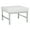 White, variant on Atlas Mid Century Modern Metal and Leather Ottoman- White