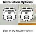 thumbnail image 3 of Car Parking Only (2 Pack) 12 inch X 12 inch Shield Shaped Heavy Duty 3.2 mil Vinyl Decals Weather Resistant Made in the USA, 3 of 5