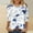 Blue, variant on SOOMLON 3/4 Sleeve Blouses for Women Petite Tunic Cotton Tops Dressy Casual Crew Neck Shirts Cute Flowers Graphic T Shirts 2025 Trendy Spring Summer Ladies Tops Loose Fit Outfits Pullover Blue XL