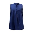 thumbnail image 4 of OKBOP Knit Tops for Women,V-Neck Summer Sleeveless Casual Fashion Striped T-Shirt Work Blouse Dress Shirts for Women, 4 of 6