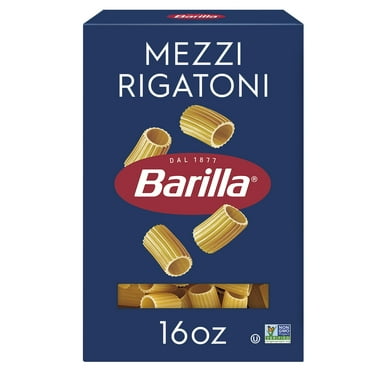 Pack of 2 - Barilla Mezzi Rigatoni Pasta, 16 Oz. Box - Non-Gmo Pasta Made With Durum Wheat Semolina - Kosher Certified Pasta