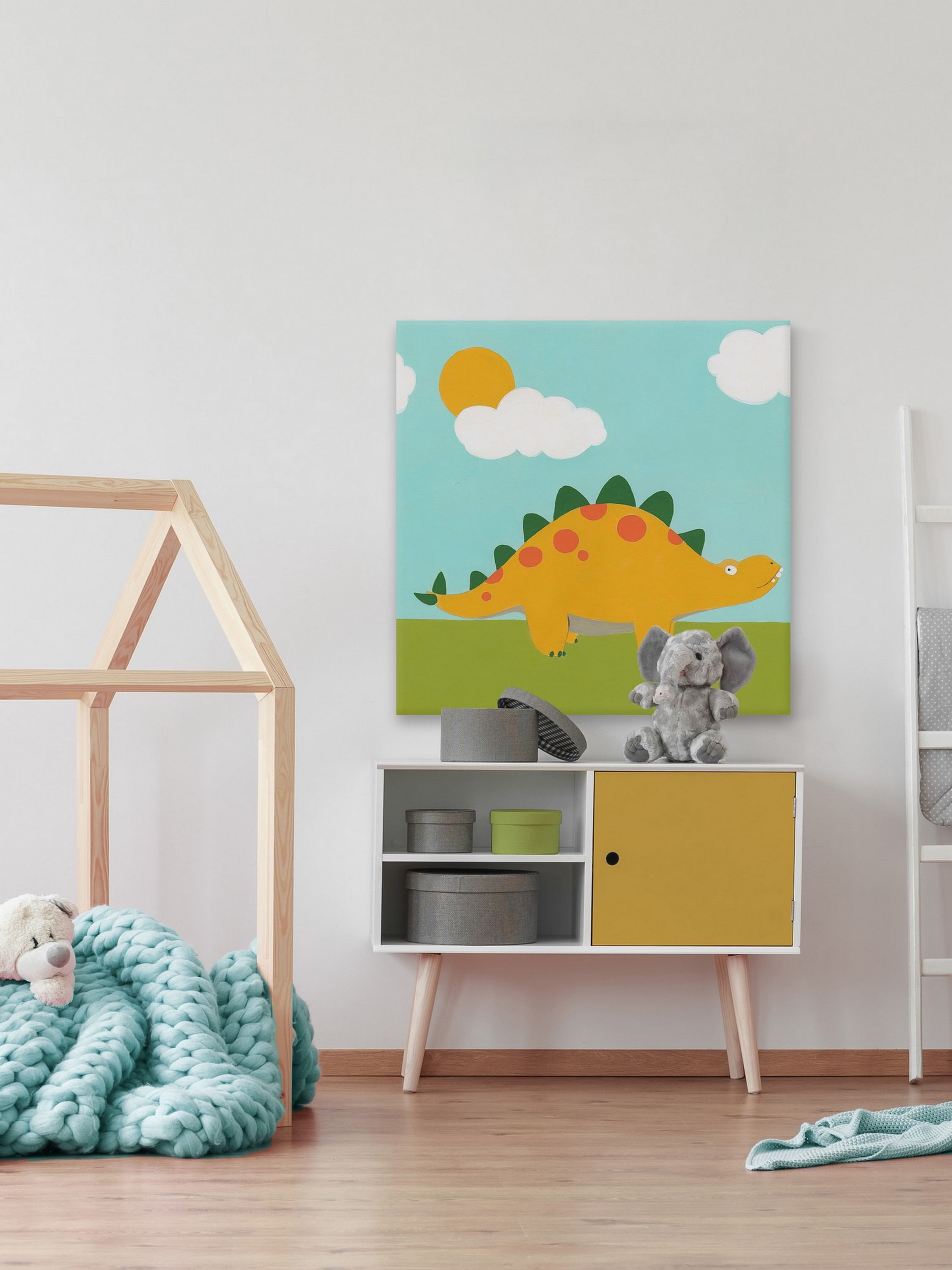 Marmont Hill Playtime Dino II Canvas Wall Art