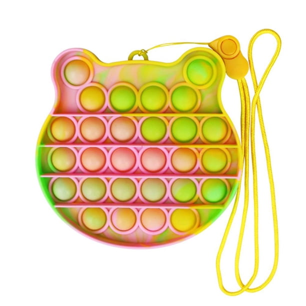 Juguete Sensorial De Burbujas De Empuje Con Cordón Para Autismo, Para Necesidades Especiales, Para Aliviar El Estrés, Juguete Sensorial Para Apretar Para Niños Y Adultos Serendint FN007911-03