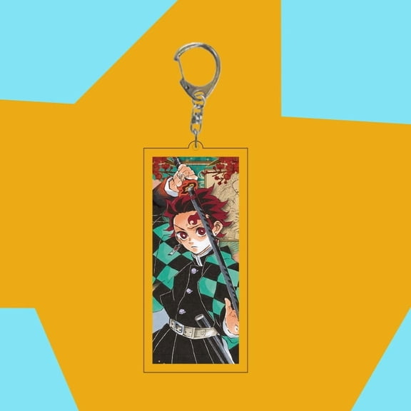 Demon Slayer Keychain Acrylic Pendant Anime Peripheral You Bean Charcoal Jiro