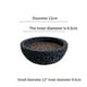 thumbnail image 2 of Japanese Planet Volcanic Stone Artistic Dish Pendulum Seafood Sushi Sashimi Ice Plate Smoke Plate,12CM, 2 of 5