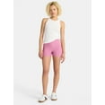 thumbnail image 2 of No Boundaries Faux Sueded Jersey Shorty Shorts, 3'' Inseam, Women's, 2 of 5