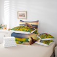 thumbnail image 4 of Erosebridal Lit Imprimé Cheval en Sac Taille Simple, Ensemble de Lit Tournesol Vibrant, Décor Rustique Faune, Réversible, 4 of 5