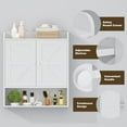thumbnail image 5 of POAO Bathroom Wall Storage Cabinet, Wooden Medicine Cabinet with Adjustable Shelves and Double Barn Doors, Over The Toilet Storage Cabinet,White, 5 of 8