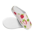 thumbnail image 3 of Fotbe Hand Drawn Strawberry Pattern Women's Fuzzy Curly Fur Memory Foam Loafer Slippers Indoor Outdoor Slippers Winter Home Shoes-42/43, 3 of 7