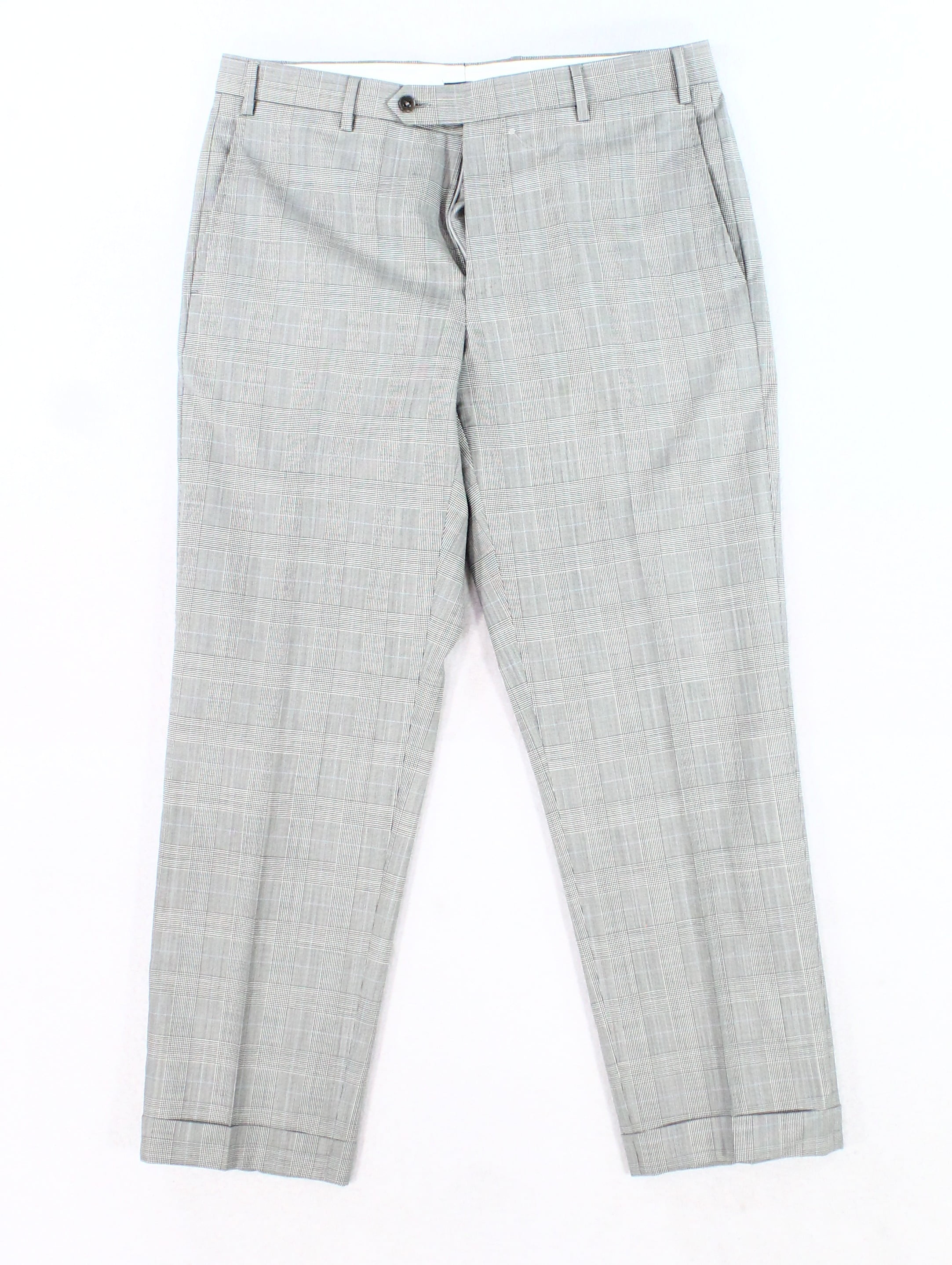 Download Zanella - Zanella NEW Gray Mens Size 35x28 Plaid Flat ...