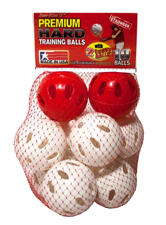 Wiffle Lot de 10 balles de baseball, 2 battes et 1 rouleau de ruban adhésif