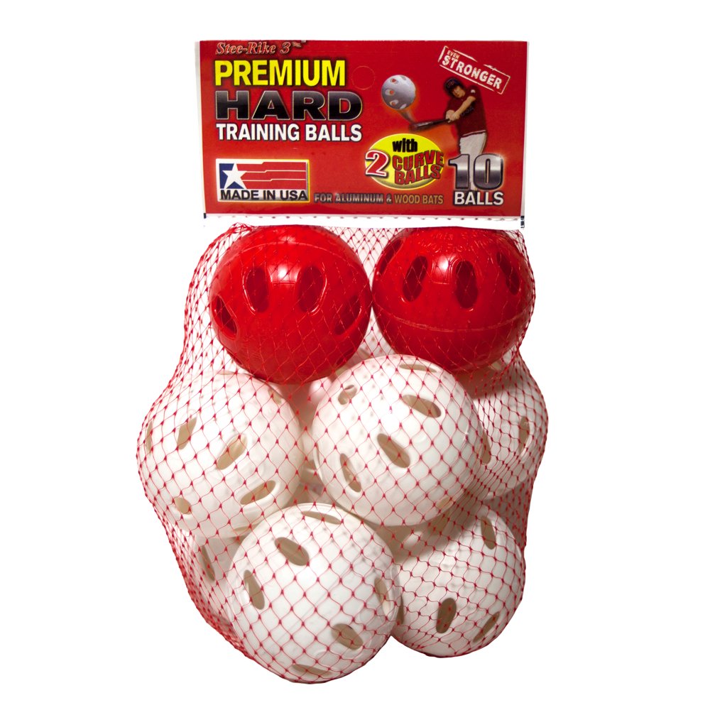 (10 Pack) SteeRike 3 Premium Hard Training Baseballs