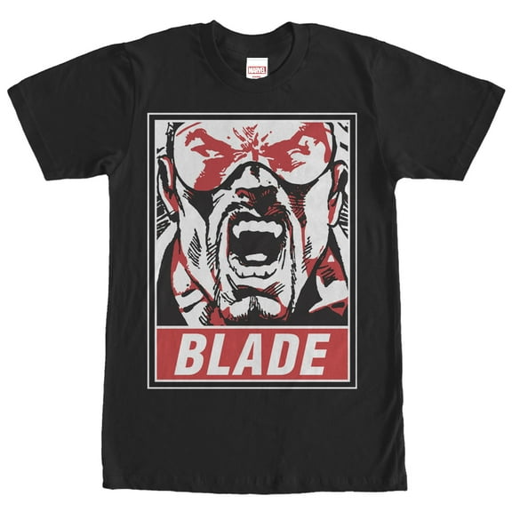Men's Marvel Blade Poster  Graphic Tee Black X Large