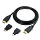 thumbnail image 1 of 3 en 1 Cable de HD Cable HD a macho Línea de cable + Adaptador Micro HD + Mini Adaptador Eccomum  Cable HD, 1 of 6