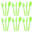 thumbnail image 6 of hengzirui Party Supplies 16 Sets of 48Pcs Plastic Cutlery Birthday Fork Spoon Set Feeding Tools, 6 of 7