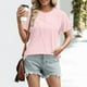 thumbnail image 5 of Tops de manga larga,Camisa informal de manga corta holgada para mujer, cuello redondo, tejido de poliéster, ideal para uso diario en primavera y verano, sopatenor, 5 of 9