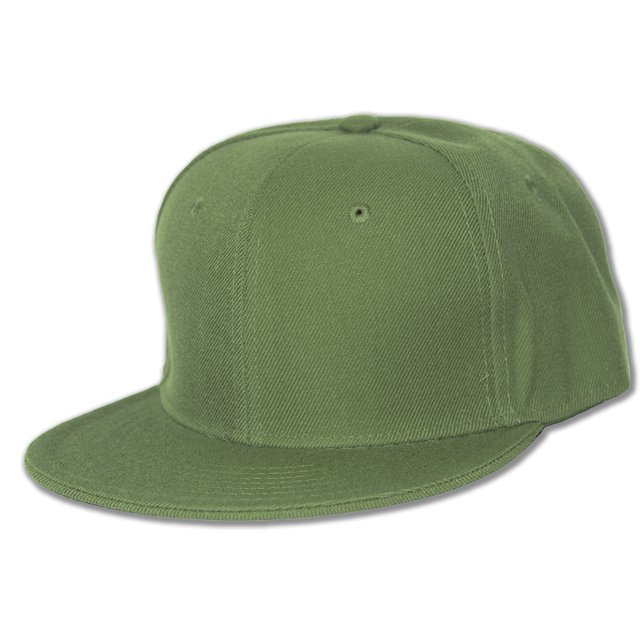 Sombrero de bill plano verde oliva 71/4 Flat Bill Gorra de béisbol