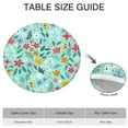 thumbnail image 5 of Spring Tablecloth with Floral Design and Elastic Edge, Reusable and Durable Polyester Material, Fits 44-52 Inch Round Dining Table, 5 of 6