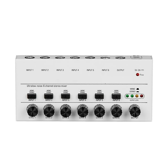4 6 8 Channels Mini Sound Mixer Audio Mixer Mini Stereo Mixer Portable Ultra Low-Noise Line Mixer For Recording Audio Equipment