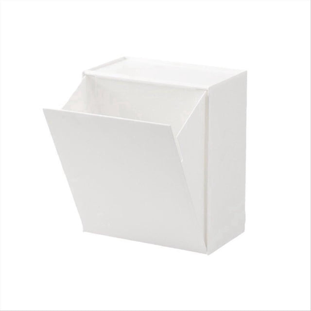 Wall-Hung Storage Box Bathroom Semi-Flip Paper Towel Garbage Bag