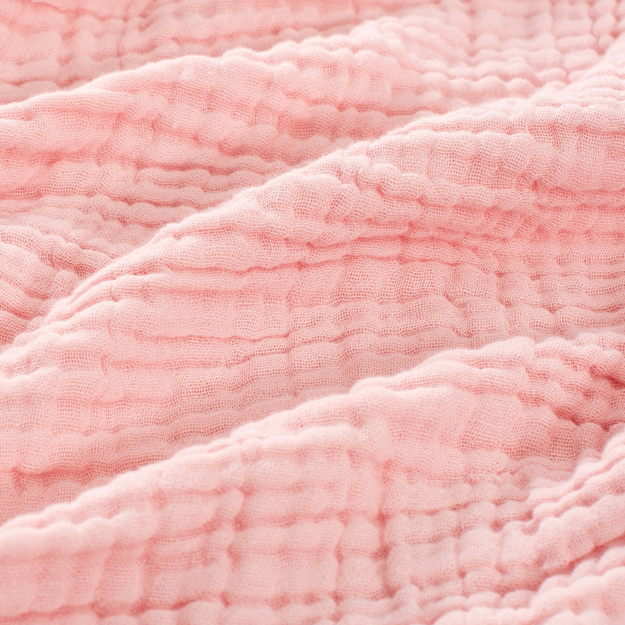 Carriediosa 100% Cotton Muslin Throw Blanket Gauze Blankets Soft for Bed, 66" x 90" Twin Size Dusty Pink