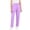 Purple, variant on Qiopertar Women's Straight Leg Work Pants Elastic Waist with Pockets Nursing Caregiver Casual Comfy Solid Color Trousers, Yellow 3XL