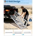 thumbnail image 3 of 76 In Aluminum Tri-Fold ATV and Motorcycle Ramp 1500 lbs Loading Ramps with Straps for Truck Trailer Lawn Equipment, 3 of 6