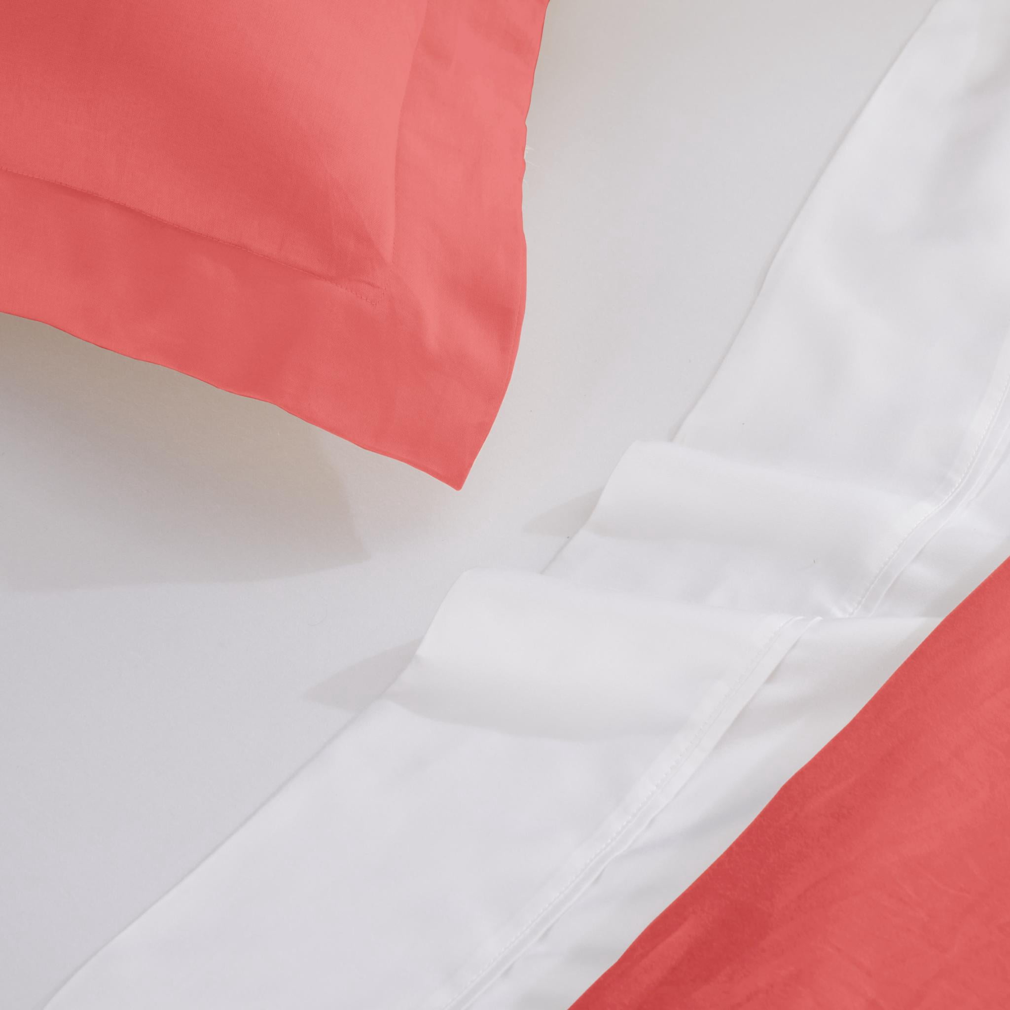 Superior Egyptian Cotton 300 Thread Count Duvet Cover Set, King/California King, Coral