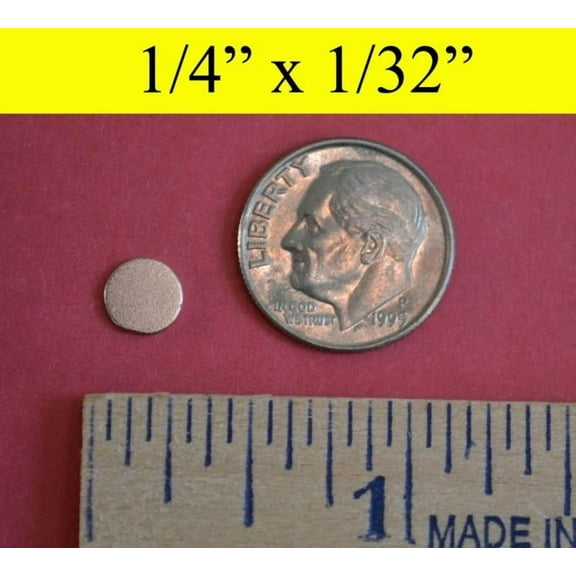50 Pack - Neodymium Rare Earth Craft Magnets 1/4"X1/32"