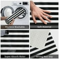 thumbnail image 4 of Front Door Mat Indoor Outdoor Outside Entrance - 16*24in Washable Black And White Stripes Thin Bathroom Rugs Fit Under Door, Bath Rugs for Bathroom, Kitchen Rugs Mats for Floor, 4 of 6