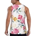 thumbnail image 3 of Easygdp Colorful Flowers Men's Tank Top, Sleeveless Muscle T Shirts, Breathable, Quick-Dry, Loose for Gym, Running, Fitness - Medium, 3 of 9