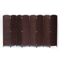 thumbnail image 2 of Legacy Decor Diamond Weave Fiber 8 Panel Room Divider, 71" Tall, Brown Color, Freestanding, 2 of 2