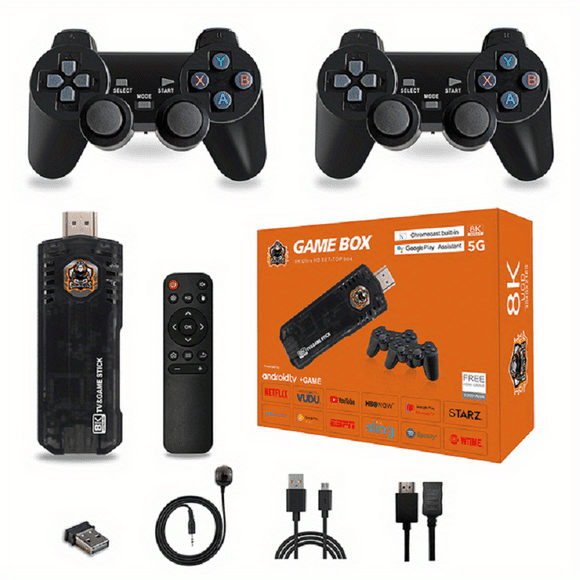 X8 4K TV Dual System Games & Android TV 64GB Game Console Android TV PS1/GBA Mini Arcade Rocker Game Console
