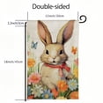 thumbnail image 3 of PHYHOO Easter Garden Flag Double Sided Small Burlap Outside Butterfly Floral Rabbit Yard Outdoor Flag White, 3 of 6