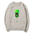 thumbnail image 6 of NuoCaiYun Sweatshirts for Women St. Patrick's Day Printed Long Sleeved Round Neck Fashionable Casual Hooded Sweatshirt Tops, 6 of 6