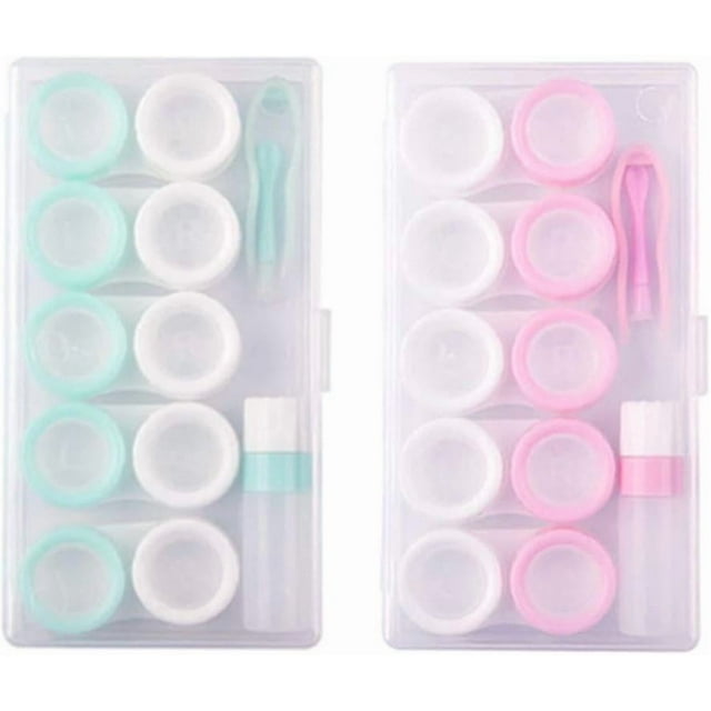 10Pair Contact Lens Case, Contact Lens Case, Portable Contact Lens Case Travel Kit, Colorful Contact