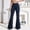 Dark Blue women flare jeans a1, variant on Women's Flare Leg High Waisted Jeans with Pockets Denim Loose Long Pants Casual Y2K Wide Leg Jeans for Daily Wear Street Style Trousers, Black 2XL