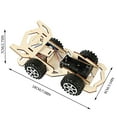 thumbnail image 3 of DIY Wooden Racing Car Model Kit - STEM Educational Toy for Kids, No Tools Needed, Safe & Fun Birthday Gift (18x9x7cm, 0.3kg), 3 of 9