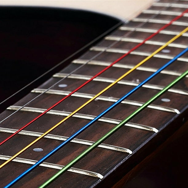 6 pièces - Set Cordes en acier coloré guitare acoustique de