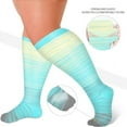 thumbnail image 3 of LNGOOR 3 Pairs Plus Size Compression Socks for Women Men Wide Calf 20-30 mmHg Extra Large for Circulation Support Recovery XXL, 3 of 6