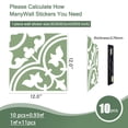thumbnail image 6 of DEWOO 10PCS 12" x 12" Peel and Stick Floor Tiles, Vintage Floral Removable Self Adhesive Vinyl Flooring Stickers, Renter Friendly DIY Tile for Kitchen Entryway Bathroom Living Room, 6 of 10