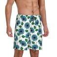thumbnail image 2 of Sikiie Blue Sunflowers Mens Pajama Shorts, Lightweight Lounge Pant with Pockets Soft Sleep Pj Shorts for MenXX-Large, 2 of 6