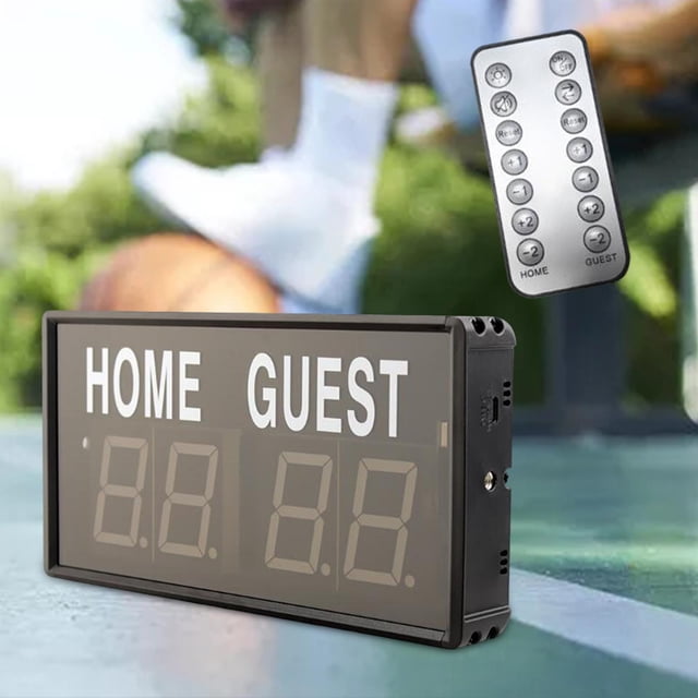 Marcador electrónico,Marcador digital con banco de energía remoto,Mini marcador electrónico portátil de ,Score Keeper para Baloncesto Pong Béisbol,Marcador de mesa de DYNWAVEMX Marcador electrónico
