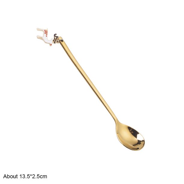 Juego de cubiertos para decoración de árbol de Navidad, cuchara de postre, tenedor de fruta, cuchara de café, regalo de Navidad, 2/1 piezas