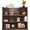 Walnut & 10 Bookshelves, variant on 58" Tall Nightstand with Bookshelf Walnut Night Stand with 2 Storage Drawers for Bedroom, Modern Bedside Table Storage Cabinet Bookcase for Living Room Apartment